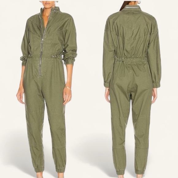 RtA Halima Jumpsuit Utility Zip Front Long Sleeve...